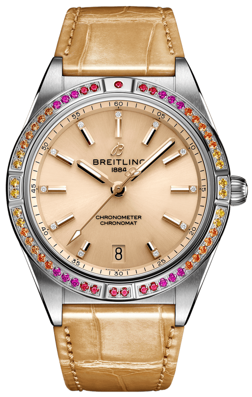Buy Shop Breitling Chronomat Automatic 36 South Sea Brown Dial Brown Leather Strap Watch for Women - A10380611A1P1 USA Online