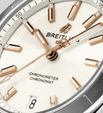 Buy Shop Breitling Chronomat Automatic 36 White Dial Silver Steel Strap Watch for Women - A10380101A2A1 USA Online