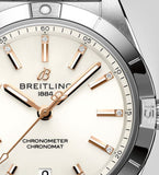 Buy Shop Breitling Chronomat Automatic 36 White Dial Silver Steel Strap Watch for Women - A10380101A2A1 USA Online