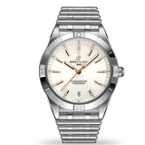 Buy Shop Breitling Chronomat Automatic 36 White Dial Silver Steel Strap Watch for Women - A10380101A2A1 USA Online