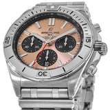 Buy Shop Breitling Chronomat B01 42 Brown Dial Silver Steel Strap Watch for Men - AB0134101K1A1 USA Online