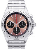 Buy Shop Breitling Chronomat B01 42 Brown Dial Silver Steel Strap Watch for Men - AB0134101K1A1 USA Online
