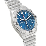 Buy Shop Breitling Chronomat B01 42 Frecce Tricolori Blue Dial Silver Steel Strap Watch for Men - AB01344A1C1A1 USA Online