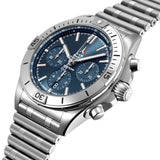 Buy Shop Breitling Chronomat B01 42 Frecce Tricolori Blue Dial Silver Steel Strap Watch for Men - AB01344A1C1A1 USA Online