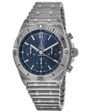 Buy Shop Breitling Chronomat B01 42 Frecce Tricolori Blue Dial Silver Steel Strap Watch for Men - AB01344A1C1A1 USA Online