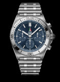 Buy Shop Breitling Chronomat B01 42 Frecce Tricolori Blue Dial Silver Steel Strap Watch for Men - AB01344A1C1A1 USA Online