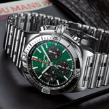Buy Shop Breitling Chronomat B01 42 Green Dial Silver Steel Strap Watch for Men - AB0134101L1A1 USA Online