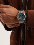 Buy Shop Breitling Chronomat B01 42 Green Dial Silver Steel Strap Watch for Men - AB0134101L1A1 USA Online