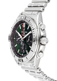 Buy Shop Breitling Chronomat B01 42 Green Dial Silver Steel Strap Watch for Men - AB0134101L1A1 USA Online