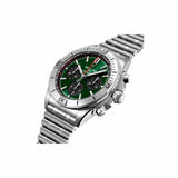 Buy Shop Breitling Chronomat B01 42 Green Dial Silver Steel Strap Watch for Men - AB0134101L1A1 USA Online