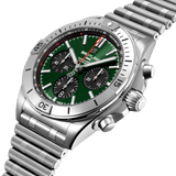Buy Shop Breitling Chronomat B01 42 Green Dial Silver Steel Strap Watch for Men - AB0134101L1A1 USA Online