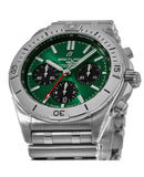 Buy Shop Breitling Chronomat B01 42 Green Dial Silver Steel Strap Watch for Men - AB0134101L1A1 USA Online