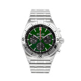Buy Shop Breitling Chronomat B01 42 Green Dial Silver Steel Strap Watch for Men - AB0134101L1A1 USA Online