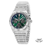 Buy Shop Breitling Chronomat B01 42 Green Dial Silver Steel Strap Watch for Men - AB0134101L1A1 USA Online