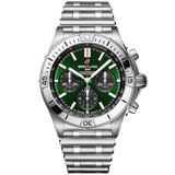 Buy Shop Breitling Chronomat B01 42 Green Dial Silver Steel Strap Watch for Men - AB0134101L1A1 USA Online