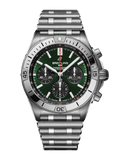 Buy Shop Breitling Chronomat B01 42 Green Dial Silver Steel Strap Watch for Men - AB0134101L1A1 USA Online