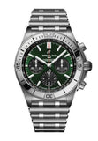 Buy Shop Breitling Chronomat B01 42 Green Dial Silver Steel Strap Watch for Men - AB0134101L1A1 USA Online