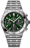 Buy Shop Breitling Chronomat B01 42 Green Dial Silver Steel Strap Watch for Men - AB0134101L1A1 USA Online