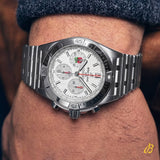 Buy Shop Breitling Chronomat B01 42 Six Nations England White Dial Silver Steel Strap Watch for Men - AB0134A71A1A1 USA Online