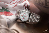 Buy Shop Breitling Chronomat B01 42 Six Nations England White Dial Silver Steel Strap Watch for Men - AB0134A71A1A1 USA Online