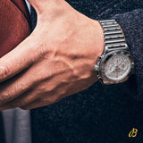 Buy Shop Breitling Chronomat B01 42 Six Nations England White Dial Silver Steel Strap Watch for Men - AB0134A71A1A1 USA Online