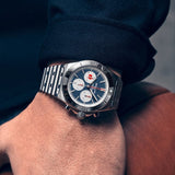 Buy Shop Breitling Chronomat B01 42 Six Nations France Blue Dial Silver Steel Strap Watch for Men - AB0134A81C1A1 USA Online
