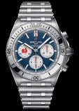 Buy Shop Breitling Chronomat B01 42 Six Nations France Blue Dial Silver Steel Strap Watch for Men - AB0134A81C1A1 USA Online