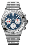 Buy Shop Breitling Chronomat B01 42 Six Nations France Blue Dial Silver Steel Strap Watch for Men - AB0134A81C1A1 USA Online