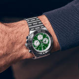 Buy Shop Breitling Chronomat B01 42 Six Nations Ireland Green Dial Silver Steel Strap Watch for Men - AB0134A91L1A1 USA Online