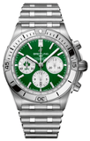 Buy Shop Breitling Chronomat B01 42 Six Nations Ireland Green Dial Silver Steel Strap Watch for Men - AB0134A91L1A1 USA Online