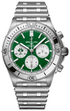 Buy Shop Breitling Chronomat B01 42 Six Nations Ireland Green Dial Silver Steel Strap Watch for Men - AB0134A91L1A1 USA Online