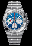 Buy Shop Breitling Chronomat B01 42 Six Nations Italy Blue Dial Silver Steel Strap Watch for Men - AB0134A41C1A1 USA Online