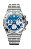 Buy Shop Breitling Chronomat B01 42 Six Nations Italy Blue Dial Silver Steel Strap Watch for Men - AB0134A41C1A1 USA Online