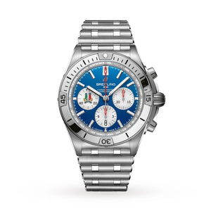 Buy Shop Breitling Chronomat B01 42 Six Nations Italy Blue Dial Silver Steel Strap Watch for Men - AB0134A41C1A1 USA Online