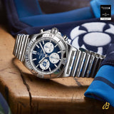 Buy Shop Breitling Chronomat B01 42 Six Nations Scotland Blue Dial Silver Steel Strap Watch for Men - AB0134A51C1A1 USA Online