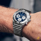 Buy Shop Breitling Chronomat B01 42 Six Nations Scotland Blue Dial Silver Steel Strap Watch for Men - AB0134A51C1A1 USA Online