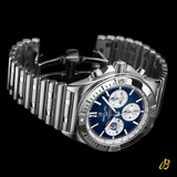 Buy Shop Breitling Chronomat B01 42 Six Nations Scotland Blue Dial Silver Steel Strap Watch for Men - AB0134A51C1A1 USA Online