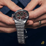 Buy Shop Breitling Chronomat B01 42 Six Nations Wales Red Dial Silver Steel Strap Watch for Men - AB0134A61K1A1 USA Online