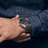 Buy Shop Breitling Chronomat B01 42 Six Nations Wales Red Dial Silver Steel Strap Watch for Men - AB0134A61K1A1 USA Online