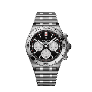 Buy Shop Breitling Chronomat B01 42mm Black Dial Silver Steel Strap Watch for Men - AB0134101B1A1 USA Online