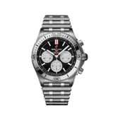 Buy Shop Breitling Chronomat B01 42mm Black Dial Silver Steel Strap Watch for Men - AB0134101B1A1 USA Online