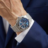 Buy Shop Breitling Chronomat B01 42mm Blue Dial Silver Steel Strap Watch for Men - AB0134101C1A1 USA Online