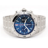 Buy Shop Breitling Chronomat B01 42mm Blue Dial Silver Steel Strap Watch for Men - AB0134101C1A1 USA Online