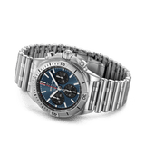 Buy Shop Breitling Chronomat B01 42mm Blue Dial Silver Steel Strap Watch for Men - AB0134101C1A1 USA Online