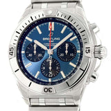 Buy Shop Breitling Chronomat B01 42mm Blue Dial Silver Steel Strap Watch for Men - AB0134101C1A1 USA Online