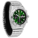 Buy Shop Breitling Chronomat B01 42mm Green Dial Silver Steel Strap Watch for Men - AB01343A1L1A1 USA Online