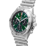 Buy Shop Breitling Chronomat B01 42mm Green Dial Silver Steel Strap Watch for Men - AB01343A1L1A1 USA Online