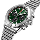 Buy Shop Breitling Chronomat B01 42mm Green Dial Silver Steel Strap Watch for Men - AB01343A1L1A1 USA Online