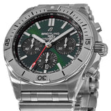 Buy Shop Breitling Chronomat B01 42mm Green Dial Silver Steel Strap Watch for Men - AB01343A1L1A1 USA Online