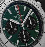 Buy Shop Breitling Chronomat B01 42mm Green Dial Silver Steel Strap Watch for Men - AB01343A1L1A1 USA Online